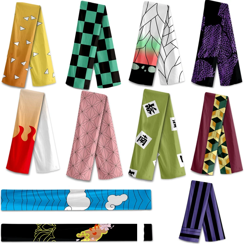 Für Kamado Tanjirou Nezuko Tomioka Giyuu Kyoujurou Kanroji Cosplay Inosuke Genya Zenitsu Kochou Shinobu Warmer Weicher Schal 15 Stile