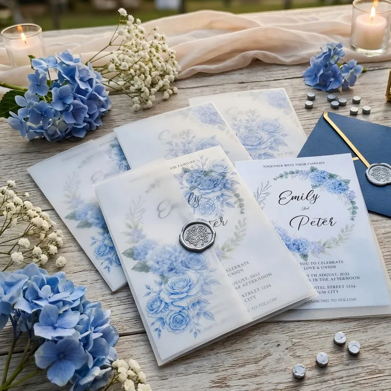 50pcs Translucent 13x18cm Envelope for Invitations Postcards Giftbox Message Card Envelopes Wedding Business Letters Storage Bag