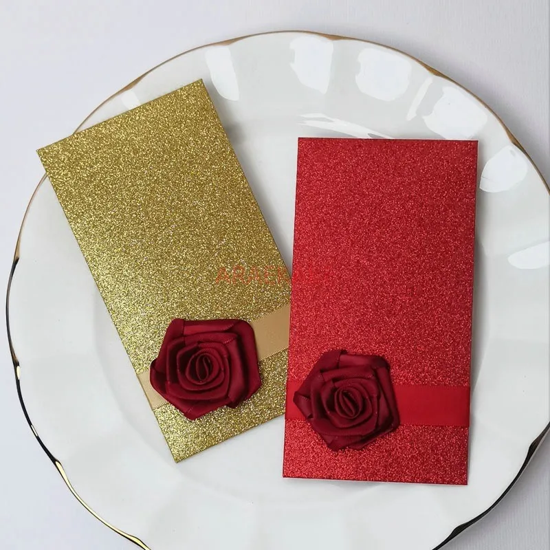 1PCS Happy birthday with creativity, personalized wedding red envelope, red packet with no words, shining single, universal