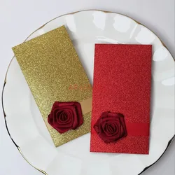 1PCS Happy birthday with creativity, personalized wedding red envelope, red packet with no words, shining single, universal