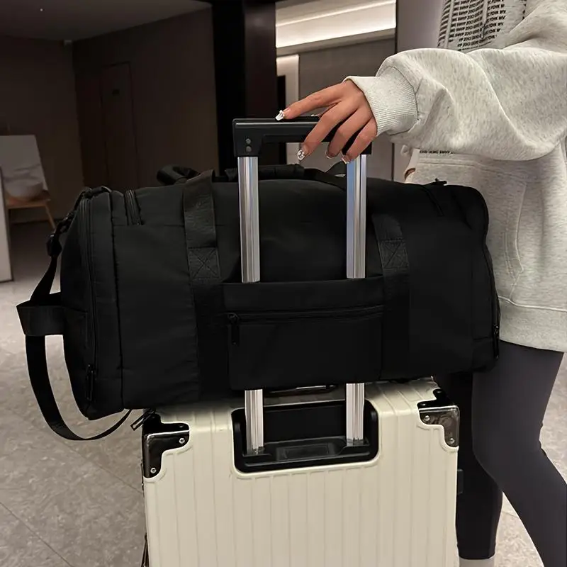 Large Capacity Soccer Travel Backpack Dry Wet Separation Sports Gym Bag, Separate Shoe Storage Compartment Zipper Bag Travel Duffel Bag For Business Trip - view 2