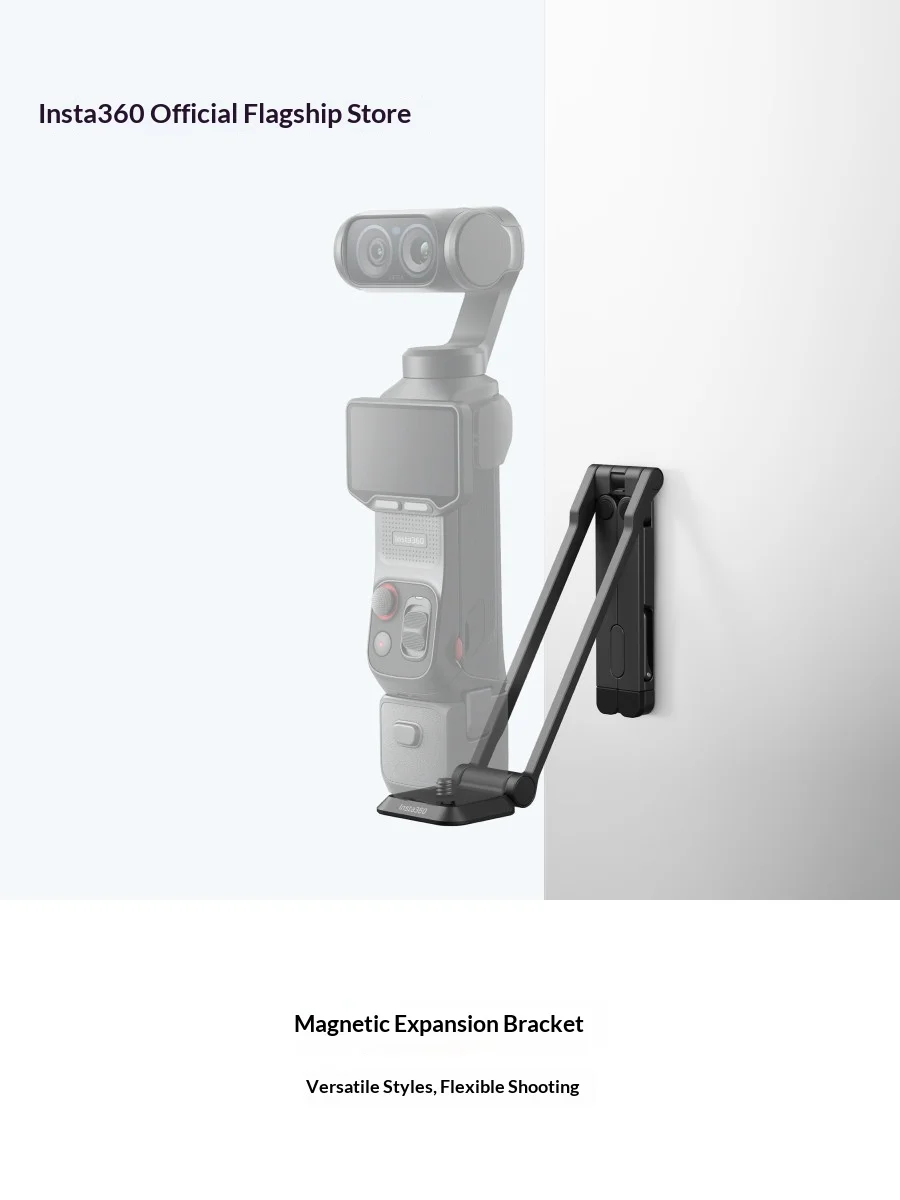 For Insta360 Luna Ultra Magnetic Expansion Mount, 201° Adjustable Tripod Stand, Foldable Multi-scene Camera Mount for Vlog Shoot
