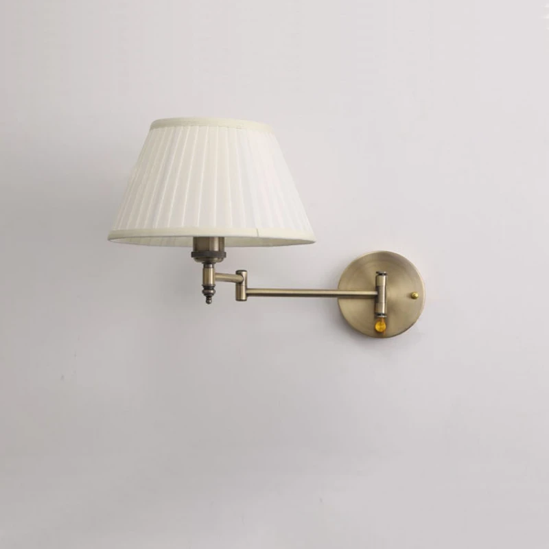 European vintage cloth wall Lamp American country swing wall light Living Room Bedside Mirror Wall Sconces Home Decoration Led