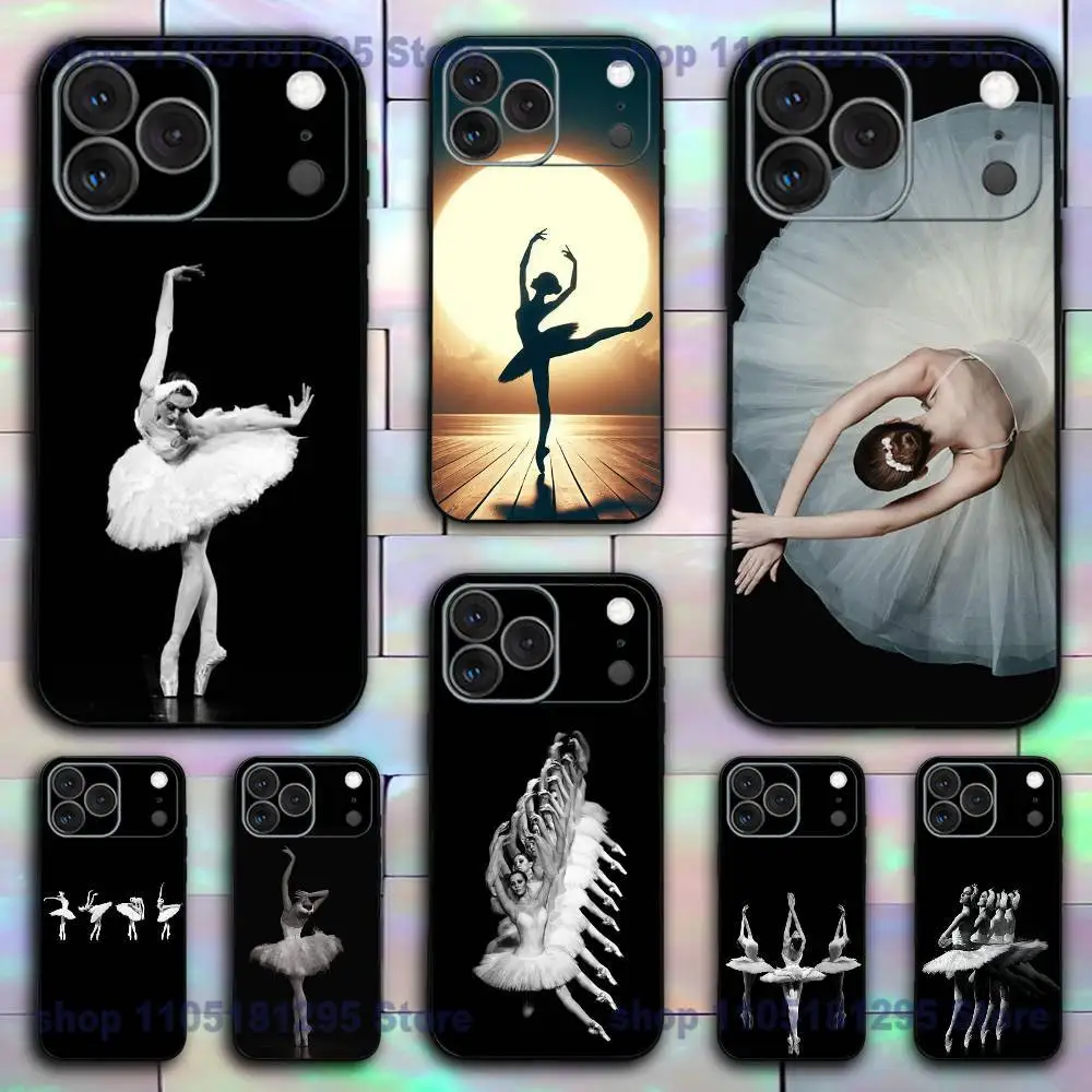 

Ballerina Ballet Dancing Phone Case For iPhone 17,16,15,14,13,12,11,XR,Pro,XS,Max,XR,Plus,Mini Soft Silicone Black Shockproof
