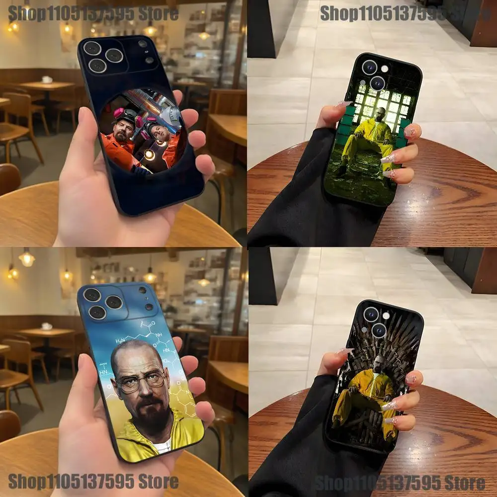 

B-Breaking Bad H-Heisenberg Phone Case For iPhone 17,16,15,14,13,12,11,Pro,XS,Max,XR,Plus,E,SE4,Mini Black Soft Cover