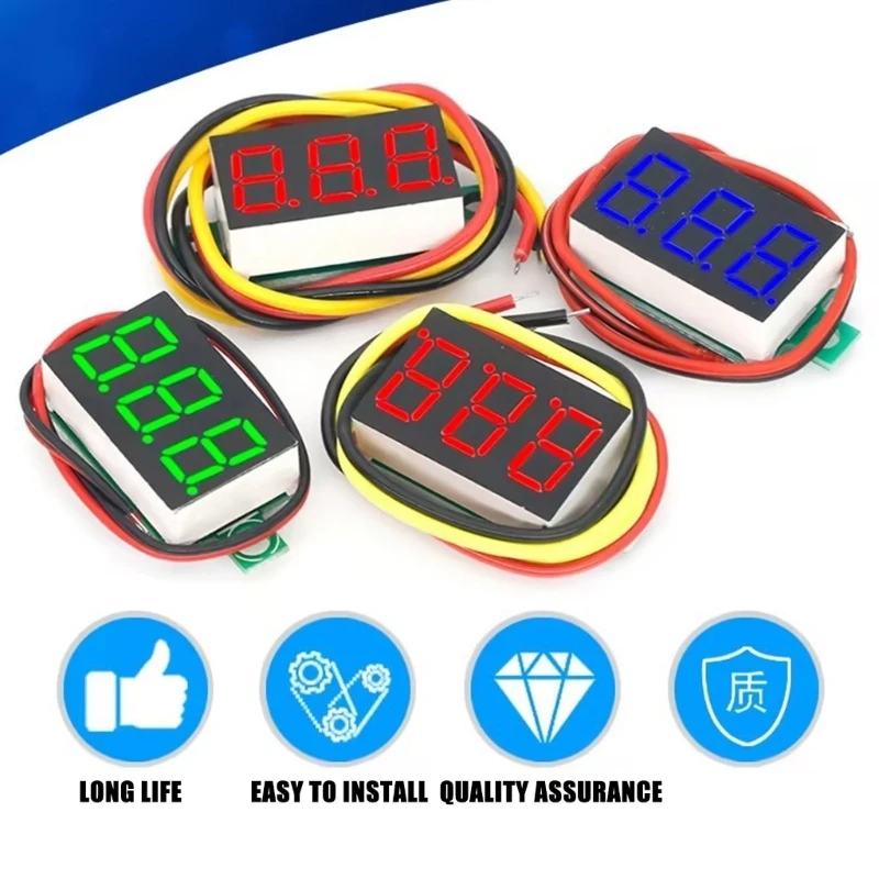 

Q2Q4 Electronic Voltages Tester 0.36 Inch Voltages Reader for Hobbyists & Professional