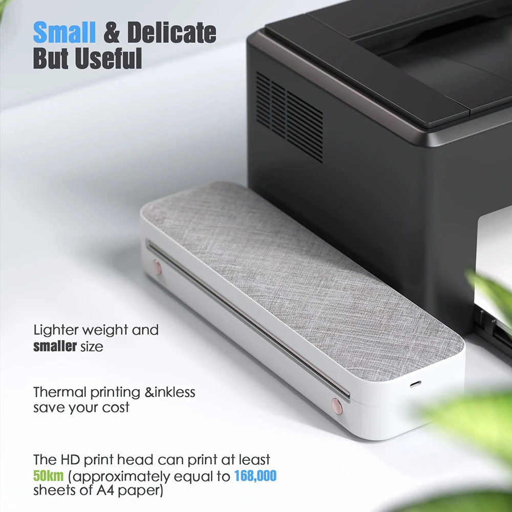 A40 Mini Portable Thermal Printer For Mobile Inkless Wireless Bluetooth Tattoo Transfer Document A4 Thermal Printer