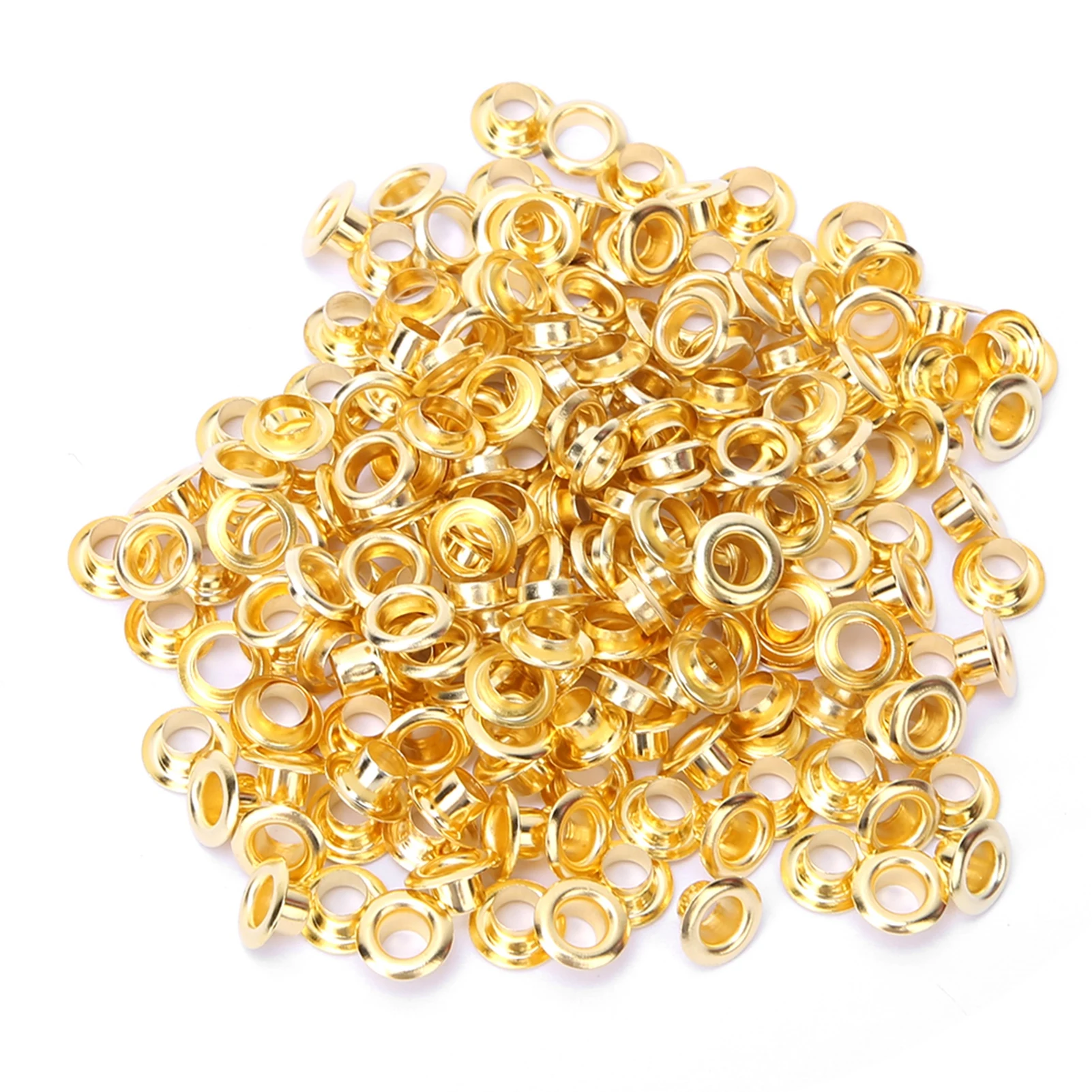 100 Sets Messing Dubbelzijdige Grommets Kit 4mm Metalen Oogjes Bevestigingen Kleding Tas DIY Craft Accessoires