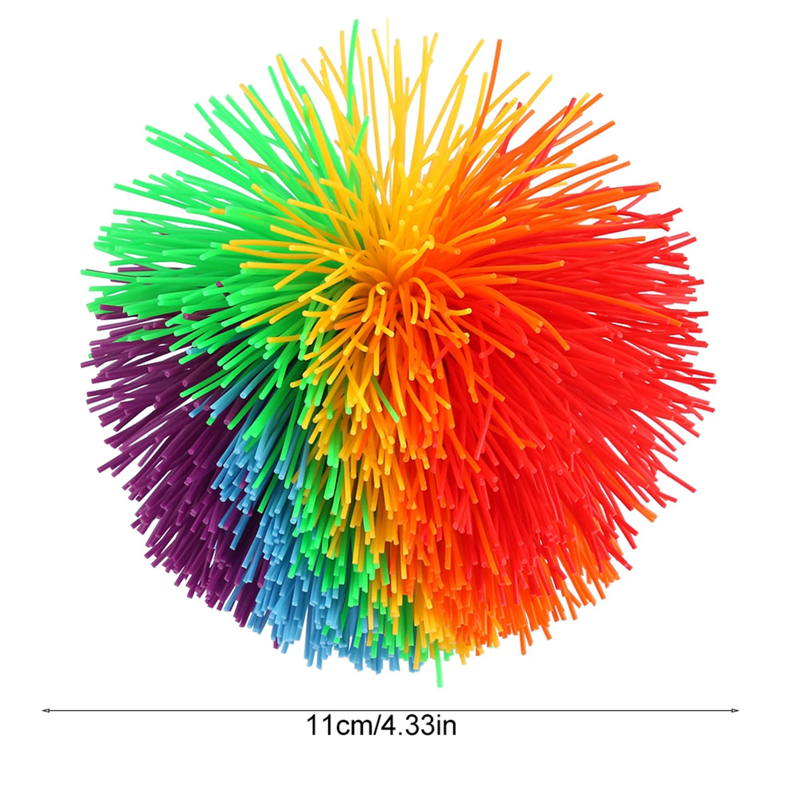 สีสัน Sensory Sensory ซิลิโคนซิลิโคนการก่อสร้างความเครียดบรรเทาสายรุ้งสีสัน Sensory Ball Shape