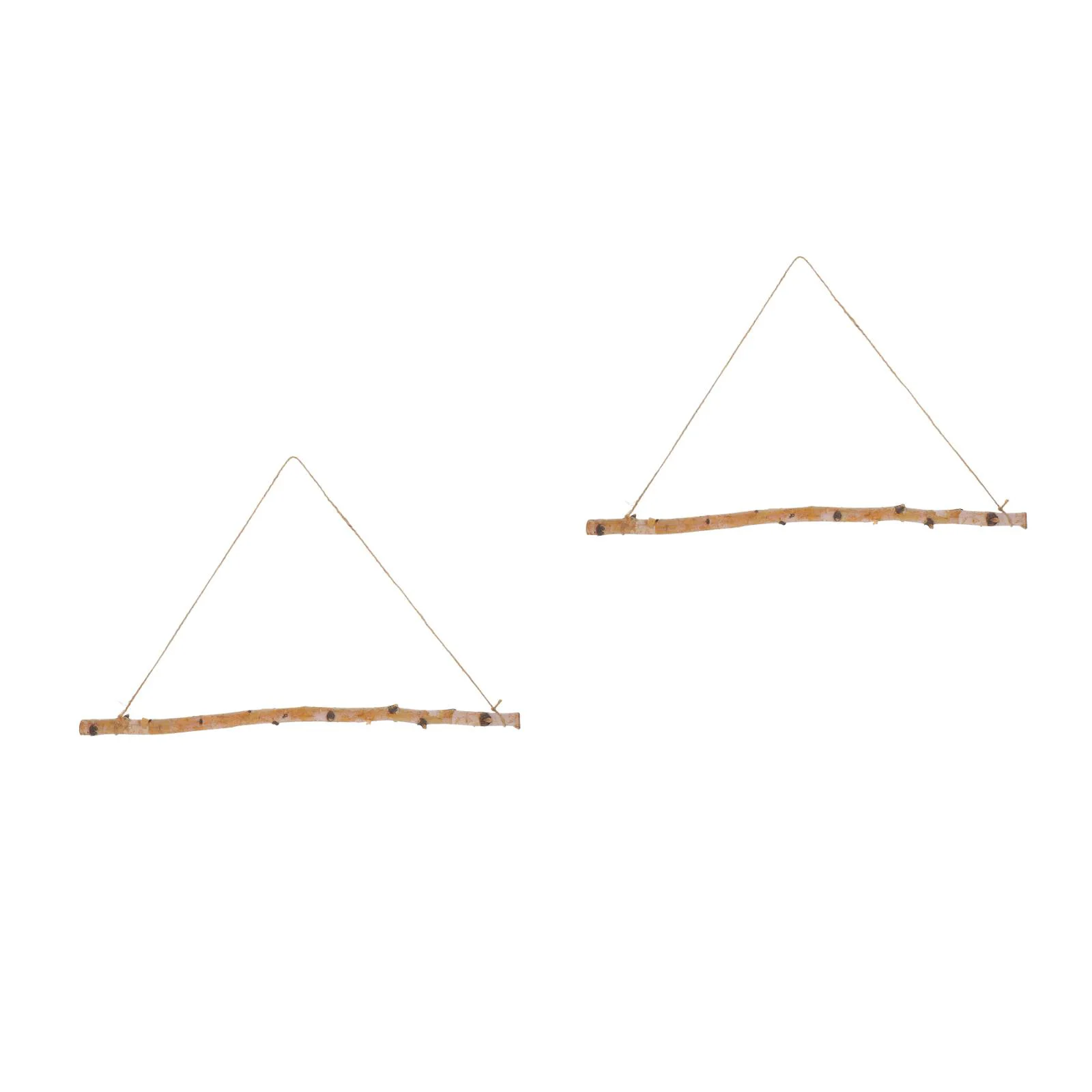 

2 Count Farmhouse Decor Home Decoration Wood Rod Pendant Beige Wall for Bathroom