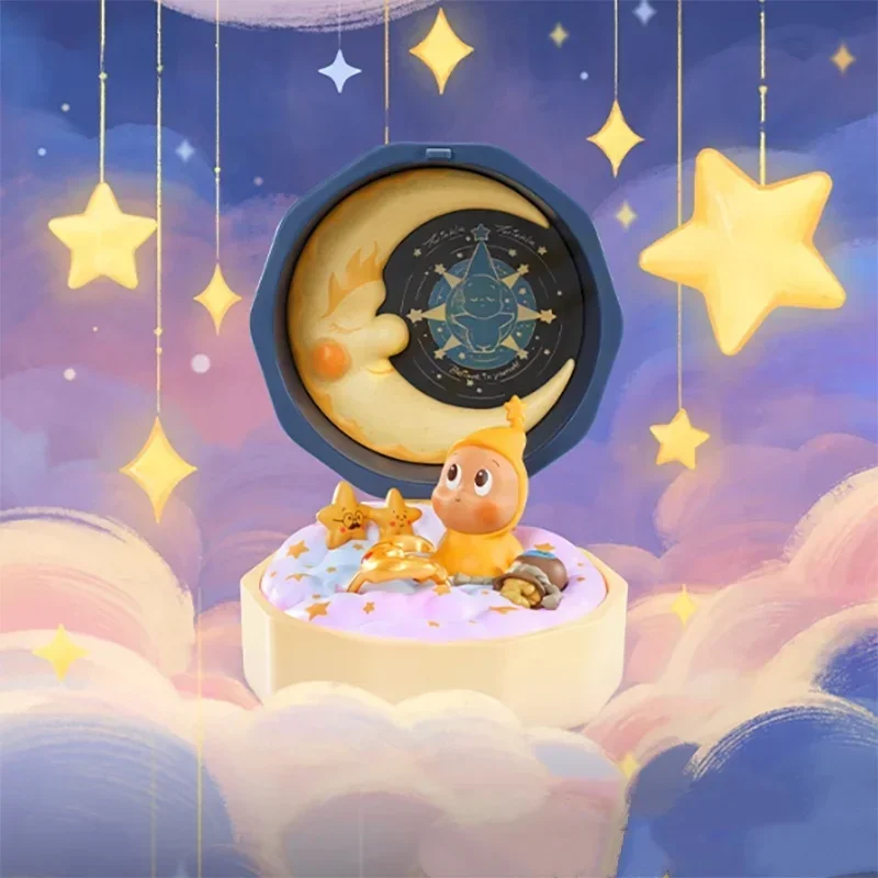 Pop mart caixa de anel romântico série 4 conjuntos de cenas na moda caixa cega brinquedos caixa misteriosa figura de ação surpresa presente