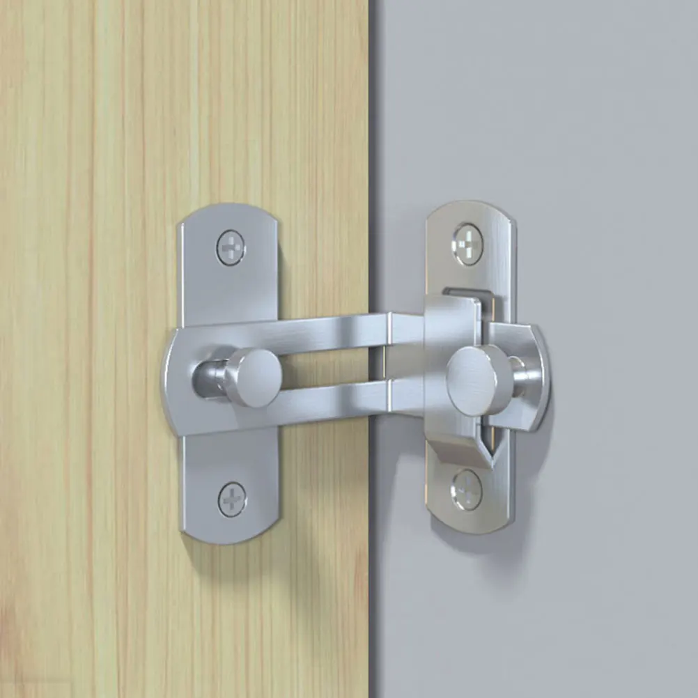 

Right Angle Stainless Steel Latch for Sliding Doors Cabinets Padlock Hinge Latch Versatile Use in Home and Outdoor Applications