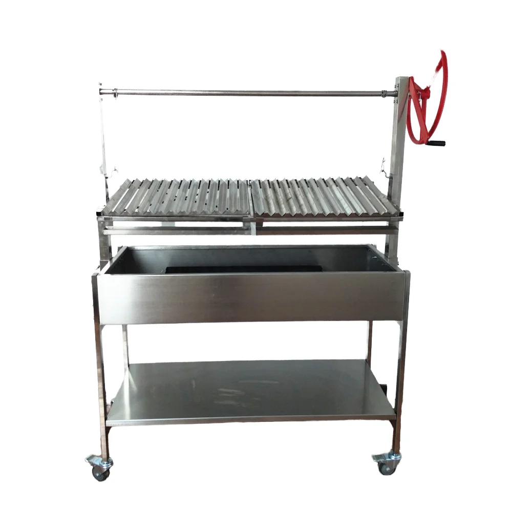 高さ調節可能なポータブル折りたたみ家庭用ステンレス鋼耐火バーベキューグリル炭素鋼キッチン用石炭燃料