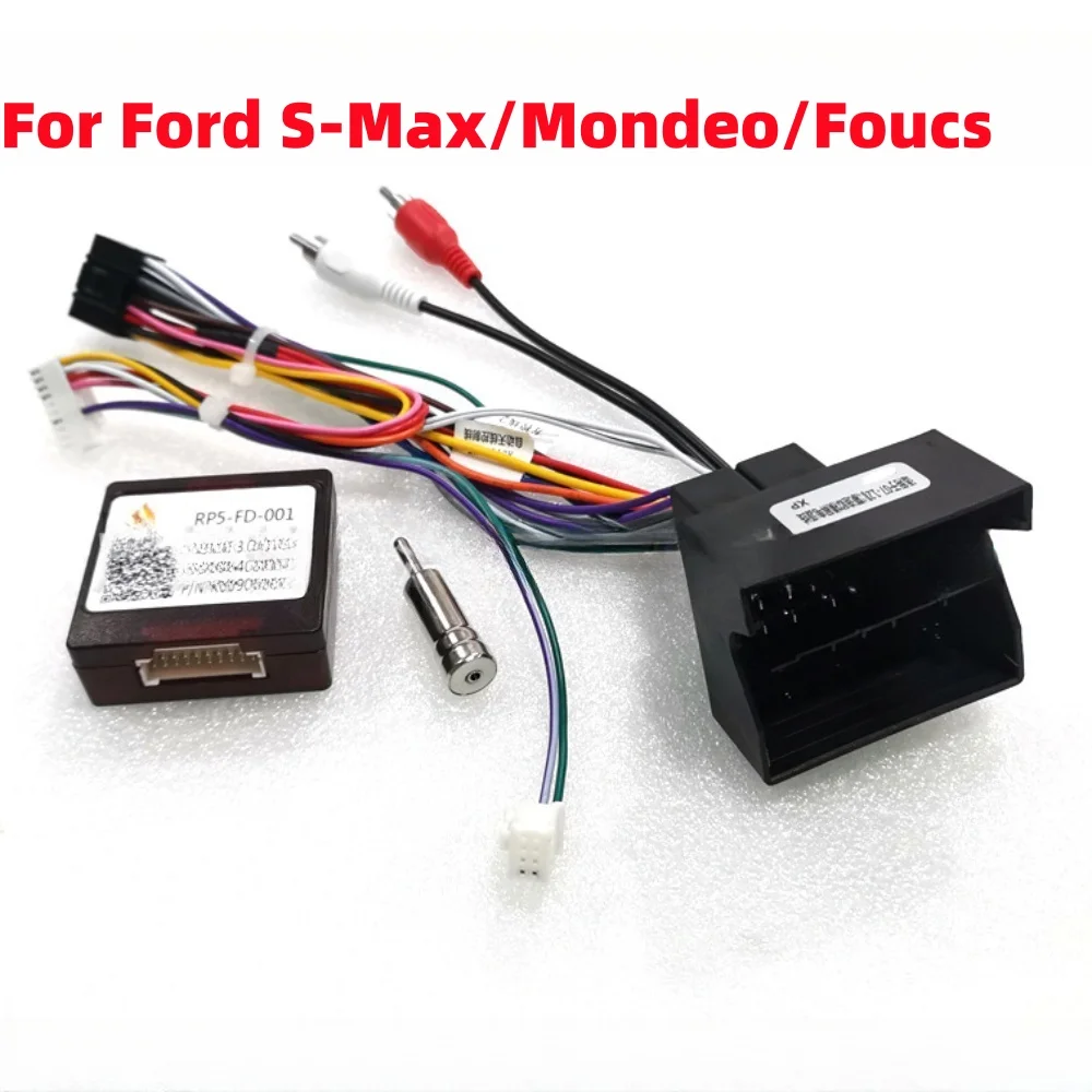 16 Pin Power Cable DVD Canbus Box RP5-FD-001 For FORD Mondeo/FORD S-MAX/Foucs Android 2 Din Harness Wiring Cables Radio Stereo