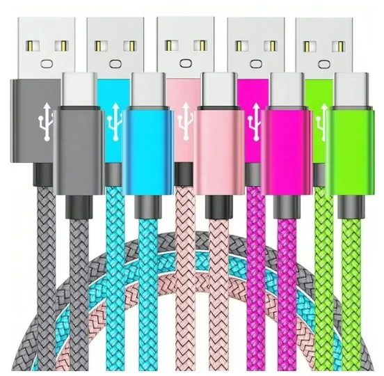 Fast Charging USB Type-C Cable, Nylon Braided,60W USB-A To USB-C Android Charging Cord