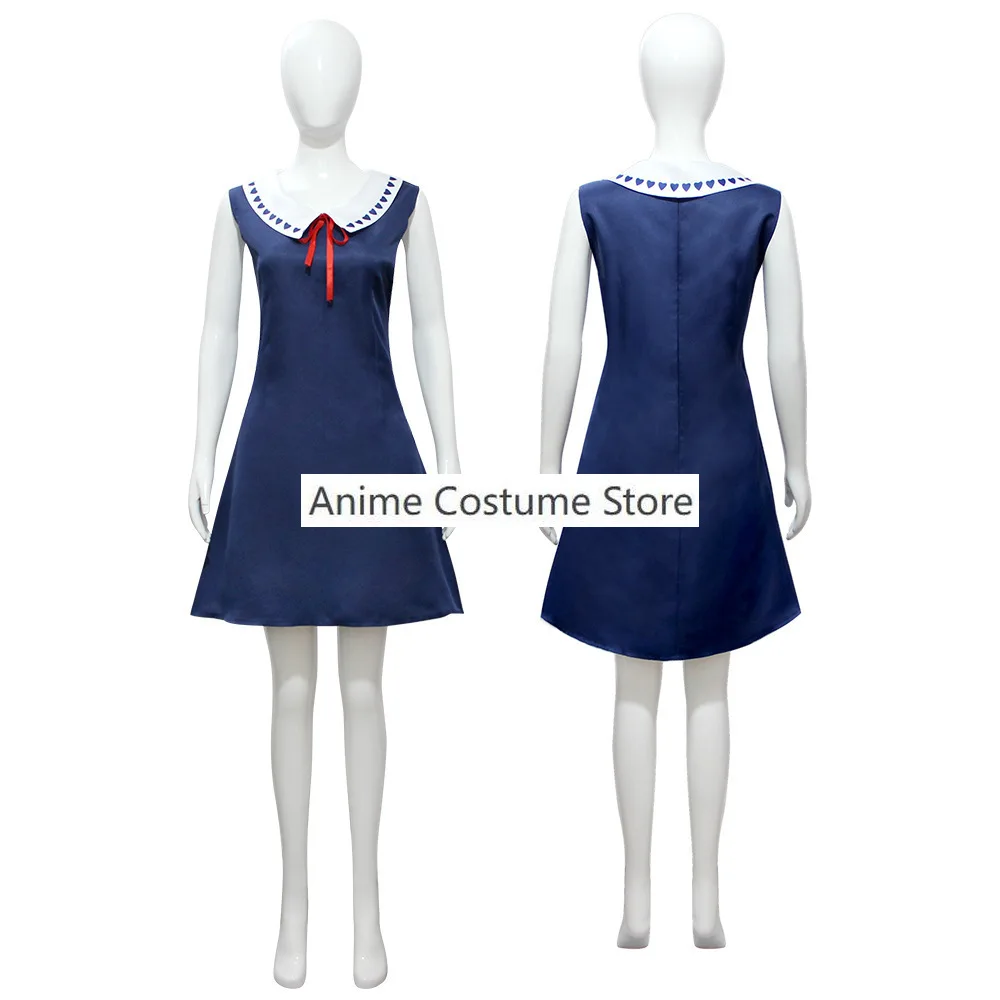 Anime Jujutsu Kaisen Orimoto Rika Cosplay Costume Cursed Queen Lovely Blue Sleeveless Dress Woman Sexy Kawaii Xmas Suit