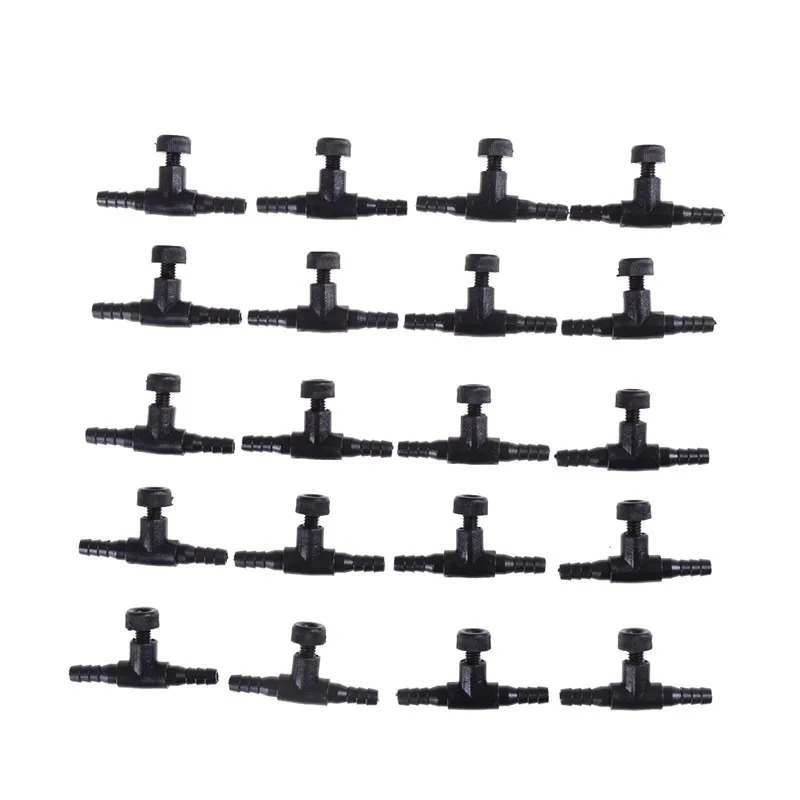 20Pcs 4mm Aquarium Fish Tank Adjust Air Line Tubing Volume Flow Control Valves Best Quality