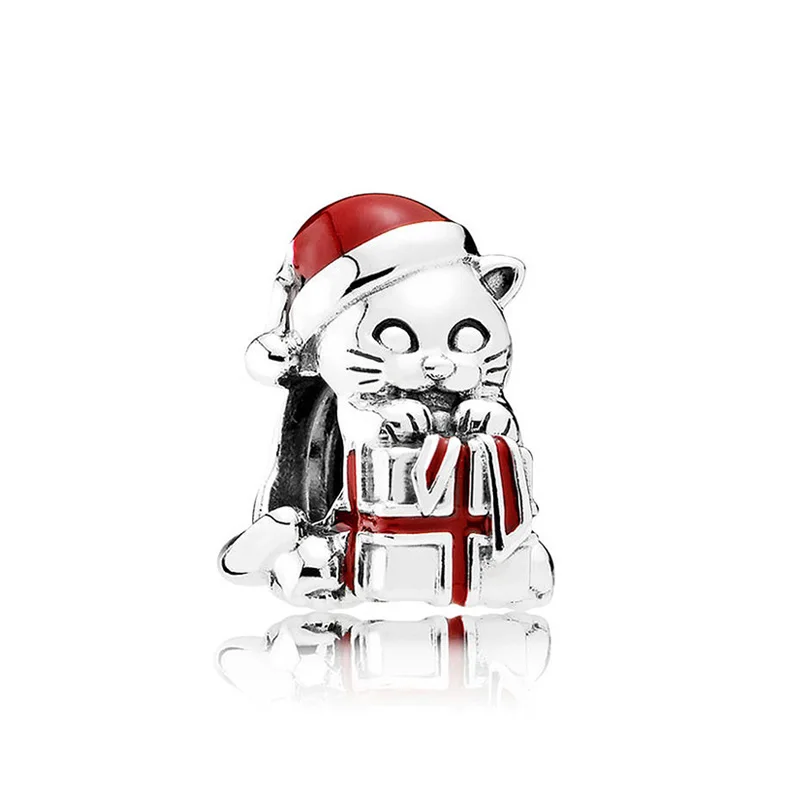 925 فضة الخرزة جولي Sleighing سانت نيك سانتا في الفضاء البيت سحر صالح أزياء المرأة سوار الإسورة هدية DIY مجوهرات #4