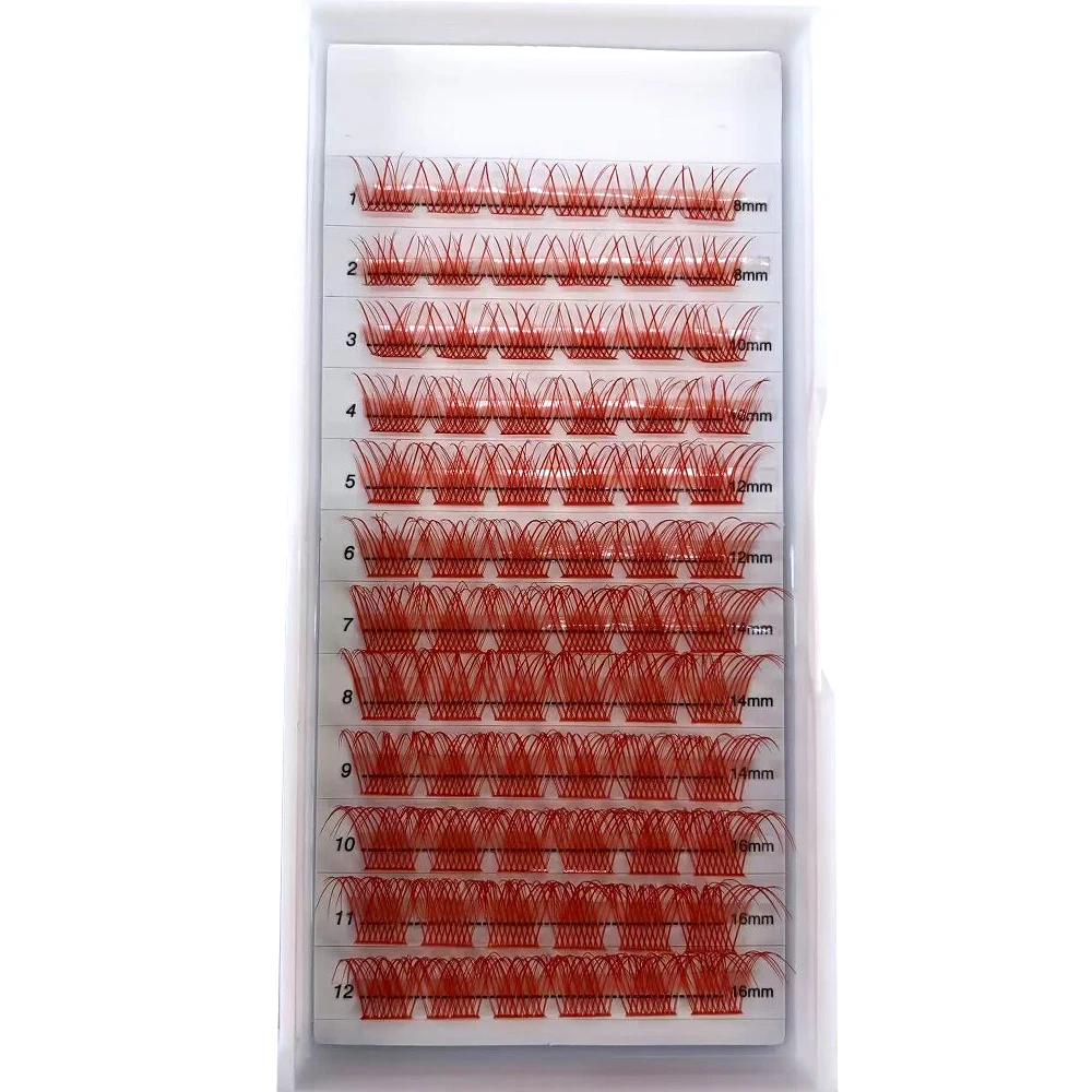 Mischfarbige russische Volumen-Wimpernsegmente, natürliche Wimpern, DIY-Cluster-Wimpern, Segmentwimpern, gemischte Größen, Regenbogen-Wimpern – Detail 5