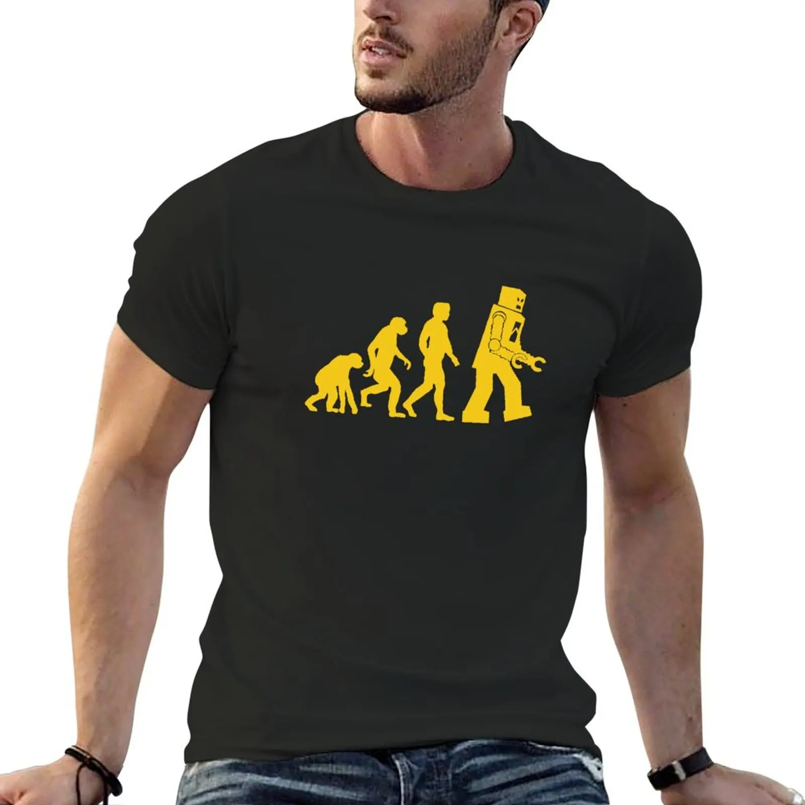 Robot Evolution T-Shirt cotton graphic tees anime figures oversizeds workout shirts for men