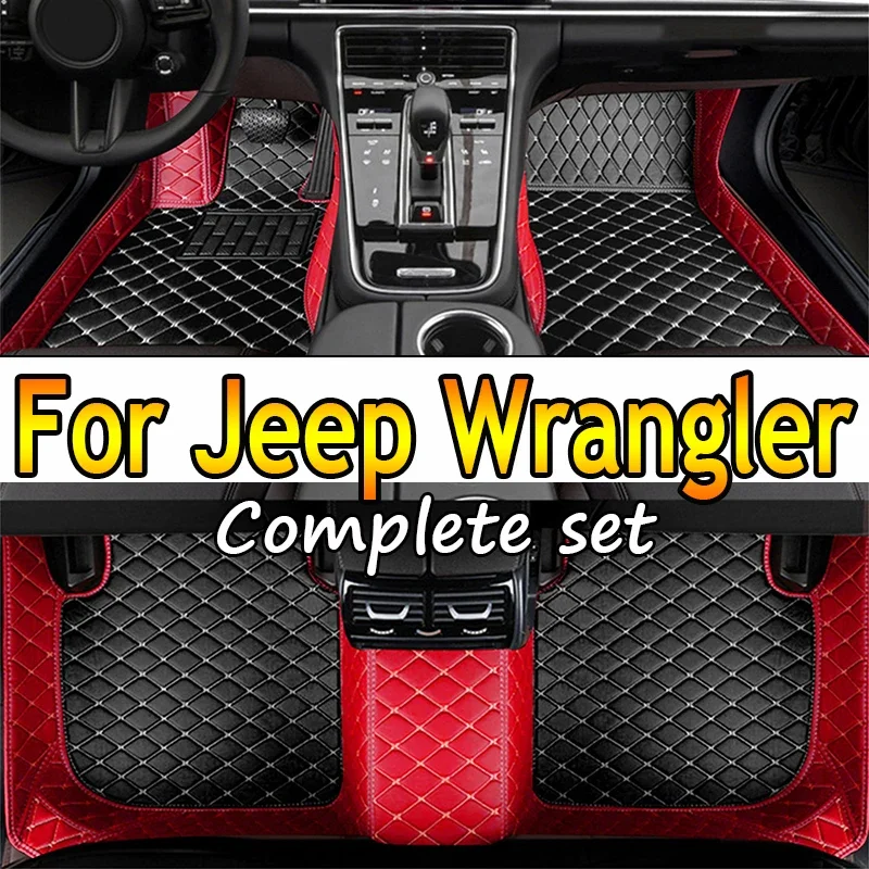 

Car Floor Mats For Jeep Wrangler Four Doors 2018 2019 2020 2021 2022 Custom Auto Foot Pads Carpet Cover Interior Accessories