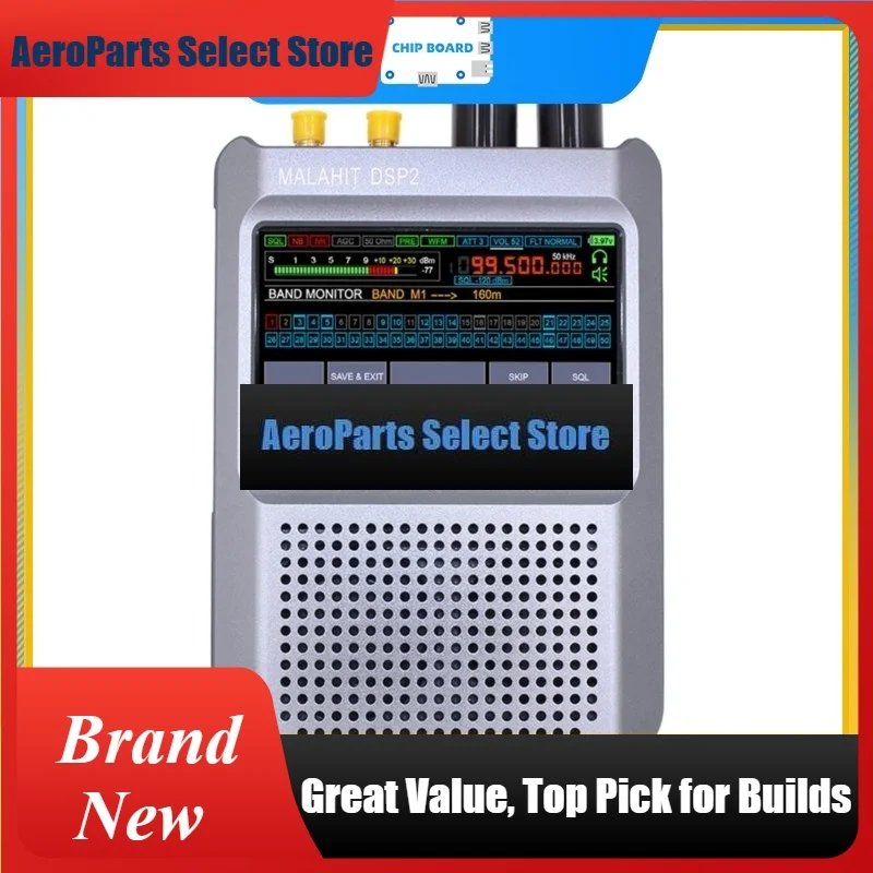 AeroParts10kHz-380MHz 404MHz-2GHz Malahit-DSP2 SDR Malachite Receiver 5000mAh Battery Firmware 2.30 Authorized