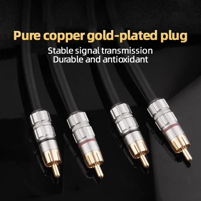كابل TODN HIFI RCA موصل OFC عالي النقاء 2RCA إلى 2RCA كابلات صوت إشارة لمكبر الصوت DAC #5