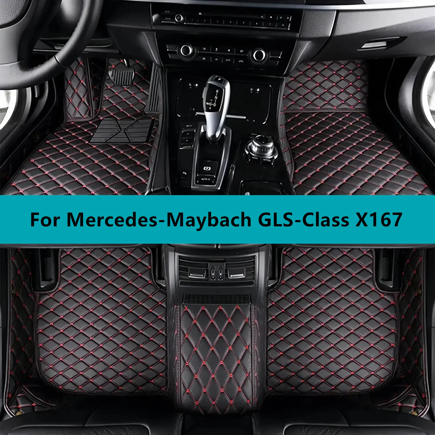 

Full Set Car Floor Mats For Mercedes-Maybach GLS-Class X167 2020 2021 2022 2023 Leather All Weather Waterproof Car Floor Mats