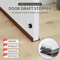 New Upgrade PVC Under Door Draft Stoppers Weather Stripping Door Sealing Strip Wind Blocker Noise Stopper Insulator Door Prevent