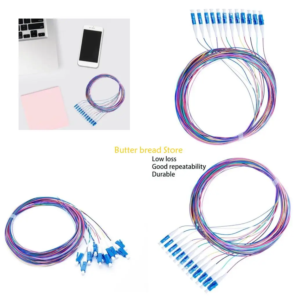 W89C 12 Colors for APC Bundle Pigtail-SM(9/125) Fiber Optical Patch Cord/Pigtail 1.5M Fanout Pigtails Simplex FTTH FTTX
