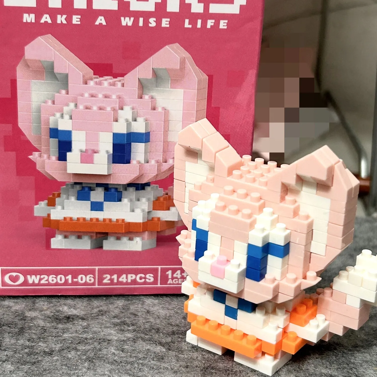 Disney-Hello Kitty Stitch Blocos De Construção Para Crianças, Princesa Figuras Dos Desenhos Animados, Brinquedos De Montagem De Tijolos, Presente