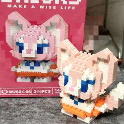 Disney-Hello Kitty Stitch Blocos De Construção Para Crianças, Princesa Figuras Dos Desenhos Animados, Brinquedos De Montagem De Tijolos, Presente Modelo, 108 Estilos