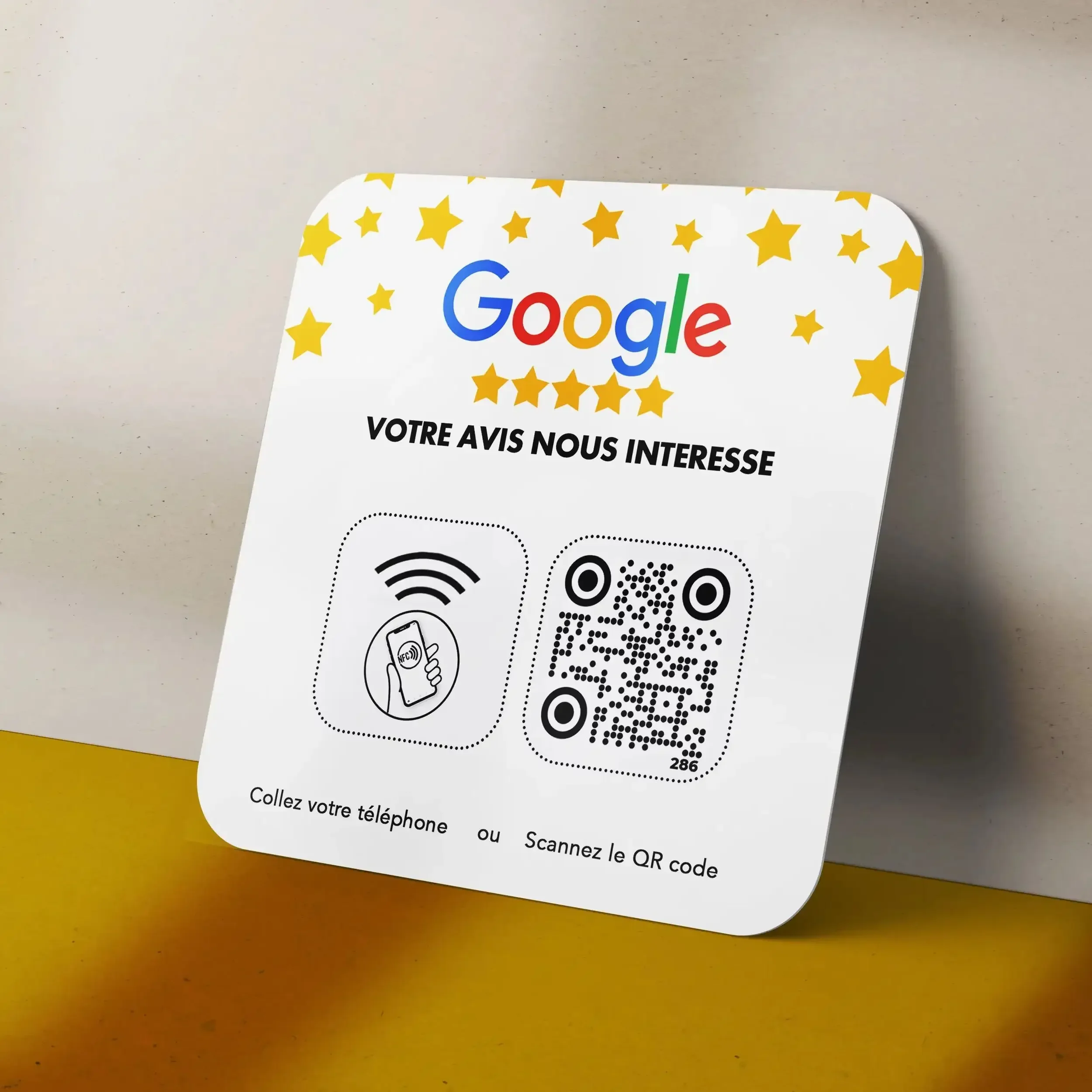 علامة مراجعة Google المخصصة NFC اضغط على رمز المسح الضوئي للوسائط الاجتماعية لوحة رمز الاستجابة السريعة صنبور واحد لافتة رمز الاستجابة السريعة بدون تلامس علامة NFC الاجتماعية #2