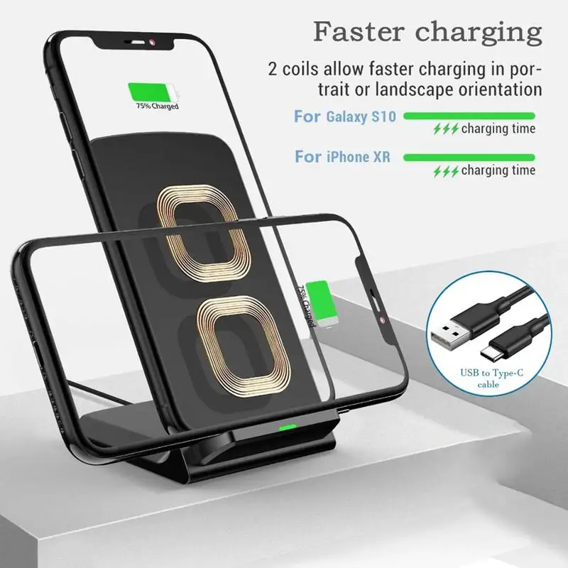 Wireless Phone Charger Holder Cell Phone Stand Phone Desk Stand Holder Foldable Wireless Charger 15w Portable Fast Wireless