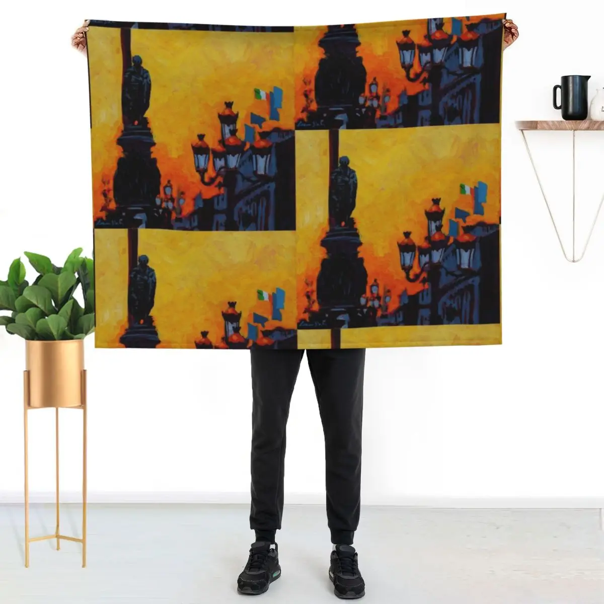 O'Connell Lamps (Dublin, Ireland) Throw Blanket Flannel Bed linens Nap Soft Plush Plaid For Decorative Sofa Heavy Blankets