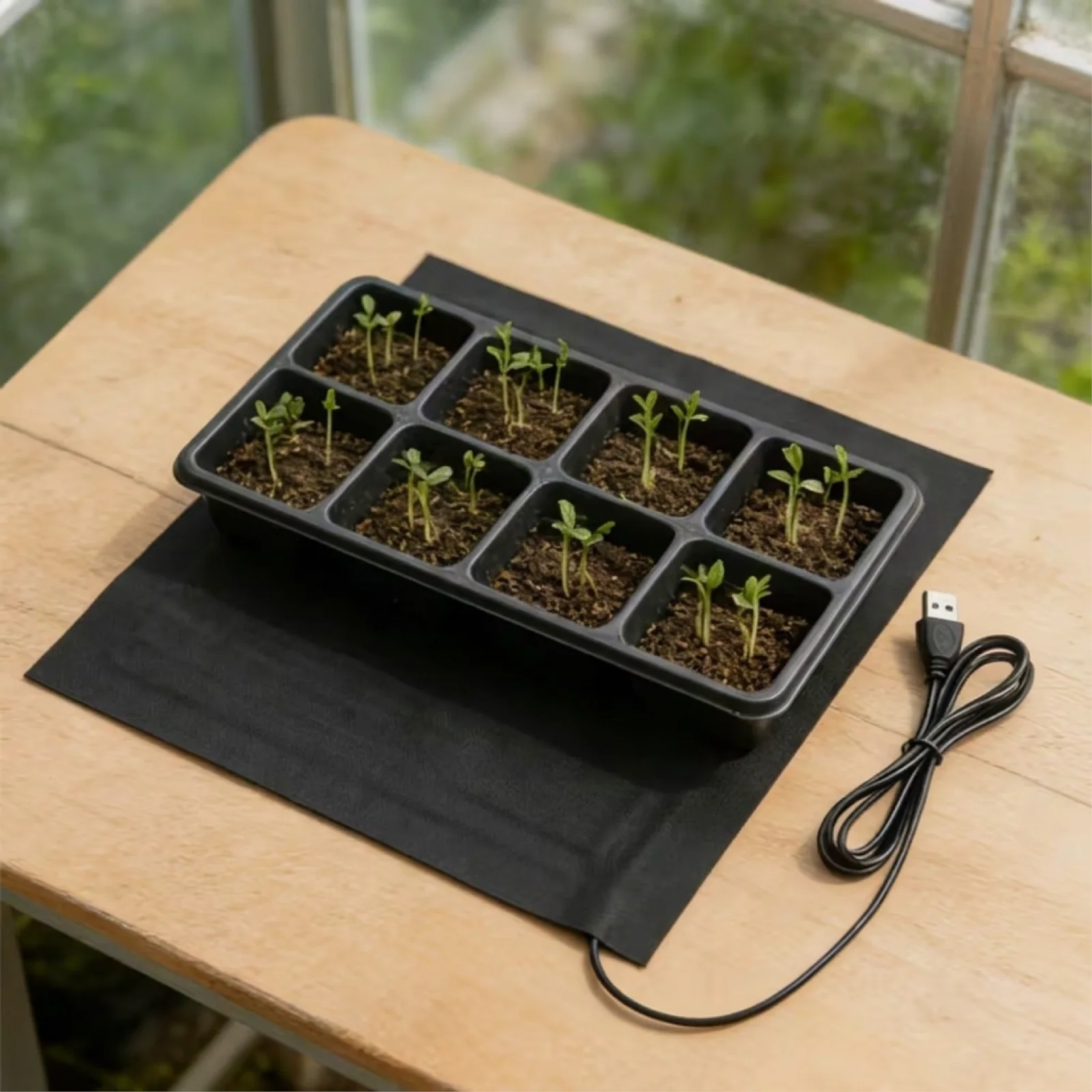 2pcs Square Agricultural Germination Device, Plant Heating Mat, Ideal for Indoor Greenhouse Seedling Cultivation