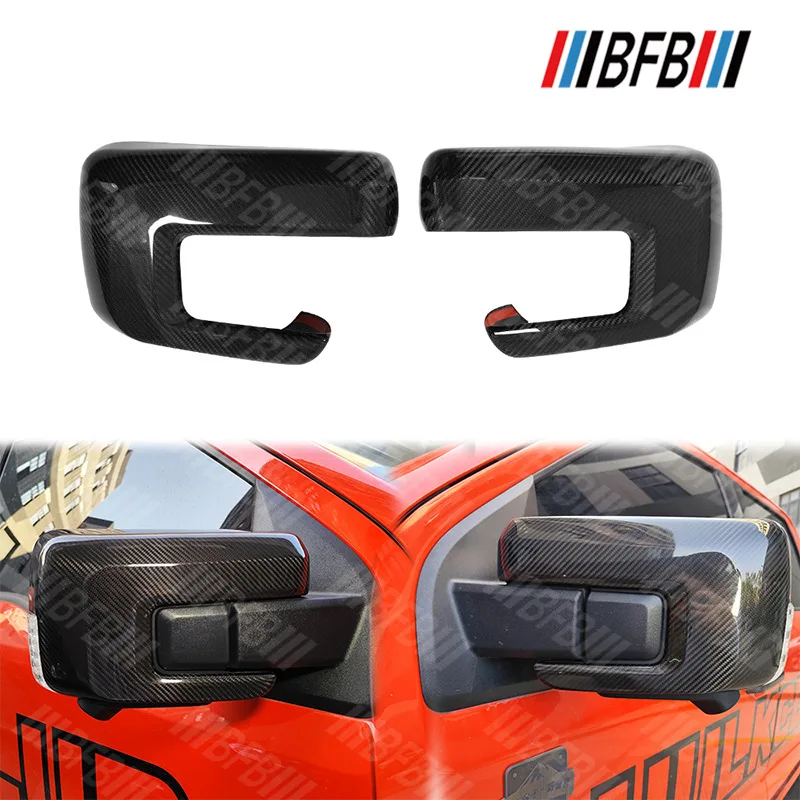 

For Ford Raptor F150 Real Dry Carbon Fiber Rearview Mirror Cover Body Kit Exterior Decoration Modification Accessories 2022-2026