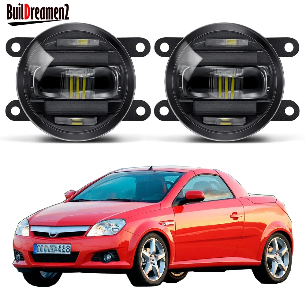 2IN1 Fog Light Assembly DRL 30W H11 Aluminum Car LED Fog Daytime Running Lamp For Opel Tigra TwinTop Convertible 2004 2005 2006