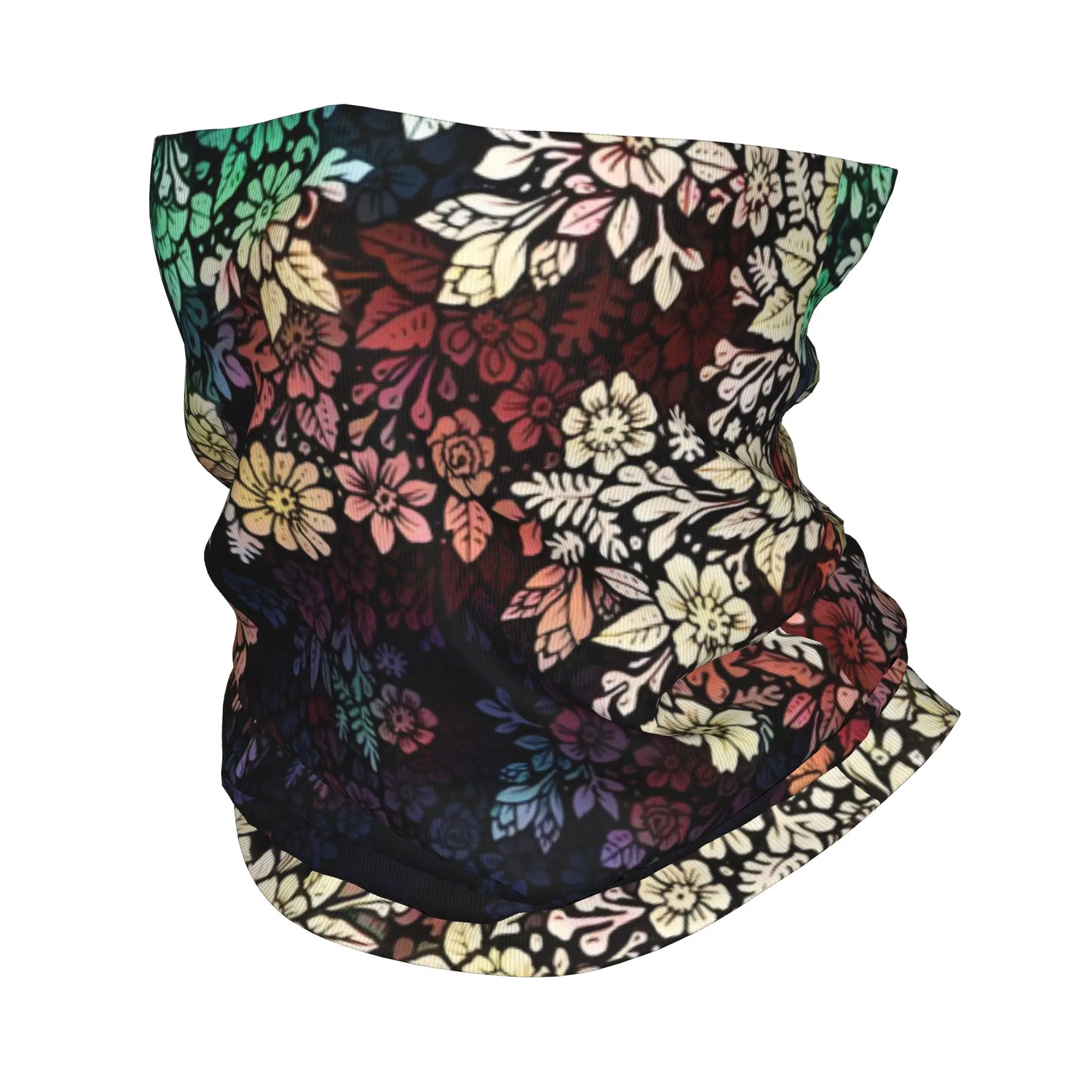 Bandana de flor personalizada, polaina de pescoço para caminhadas, acampamento, mulheres, homens, cachecol, moda, impressão digital, faixa de cabeça mais quente