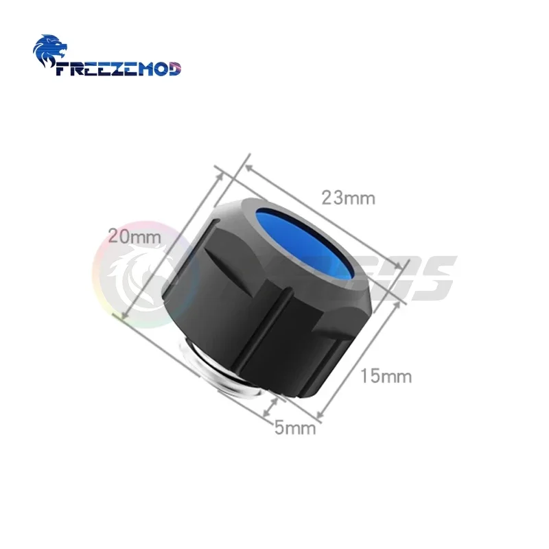 FREEZEMOD PC Cooling Anti-Off Hard Pipe Fitting For OD14MM PETG PMMA Tubing, Quick Hand Tighten Fixed With An Allen Wrench