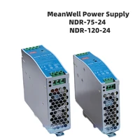 MeanWell-NDR-75-24 de 120W, 75W, 24V, 3,2 a, 5A, SMPS, LED, PLC, fuente de alimentación, transformador, equipo Industrial