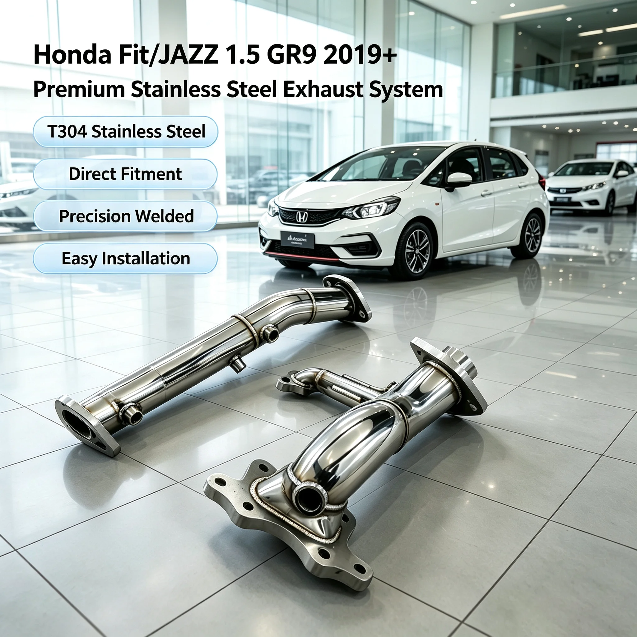 High Performance Exhaust Manifold For Honda Fit JAZZ GR9 1.5 2019+ T304 Stainless Steel Exhaust Header Racing Parts