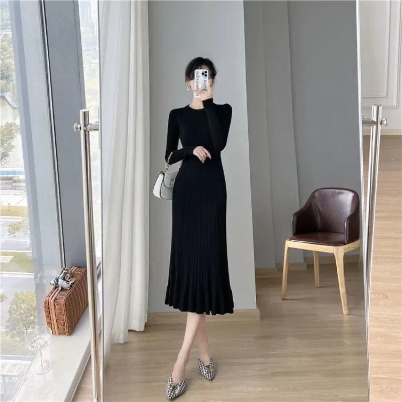 Evening Maxi Crochet Robe Knitted Woman Dress Dresses for Women Clothes Long Black One-piece Cheap Casual New Features of Beach