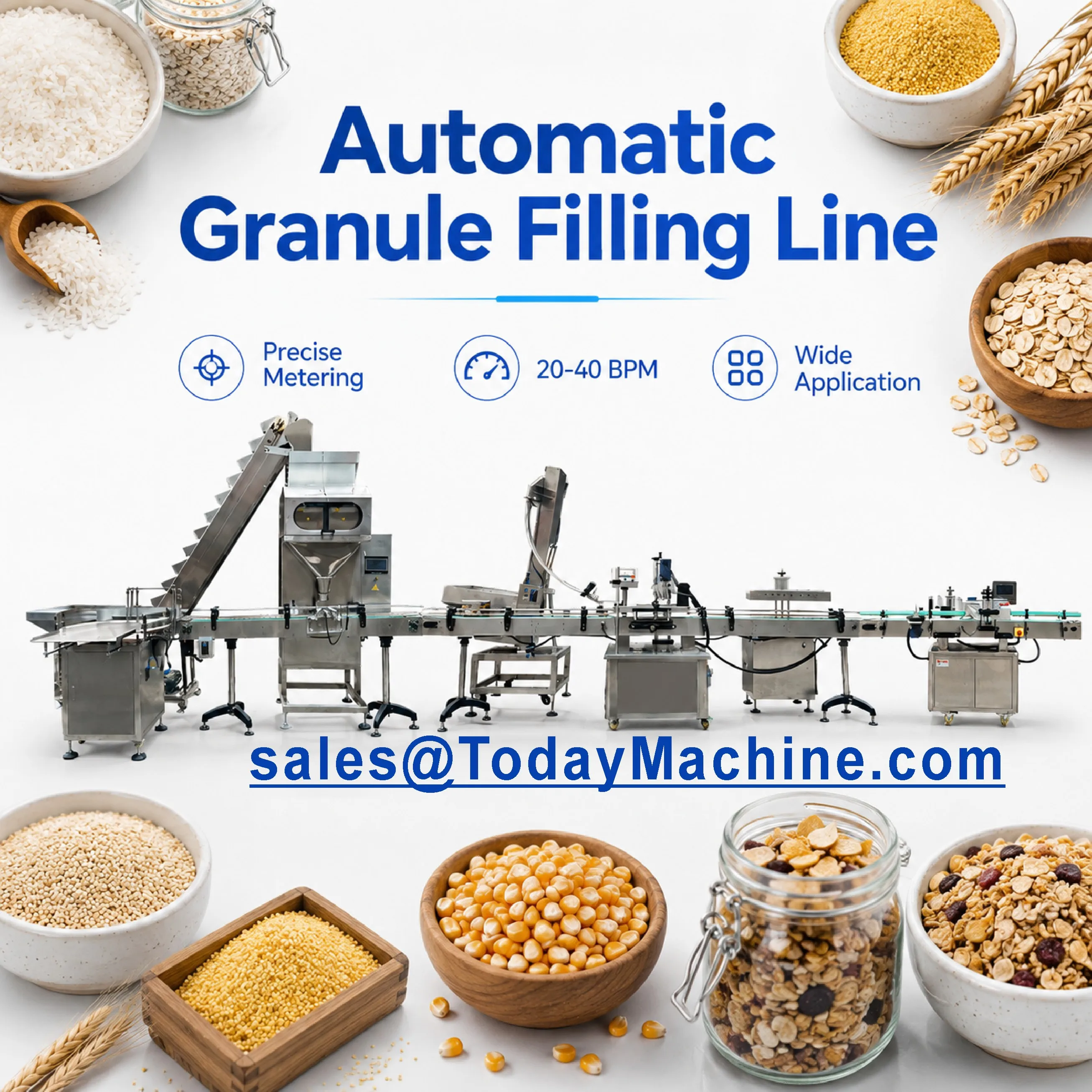 Linear Weigher Automatic Rice Beans Nuts Particle Grain Sugar Bottle Jar Granulate Weight Filling Machine