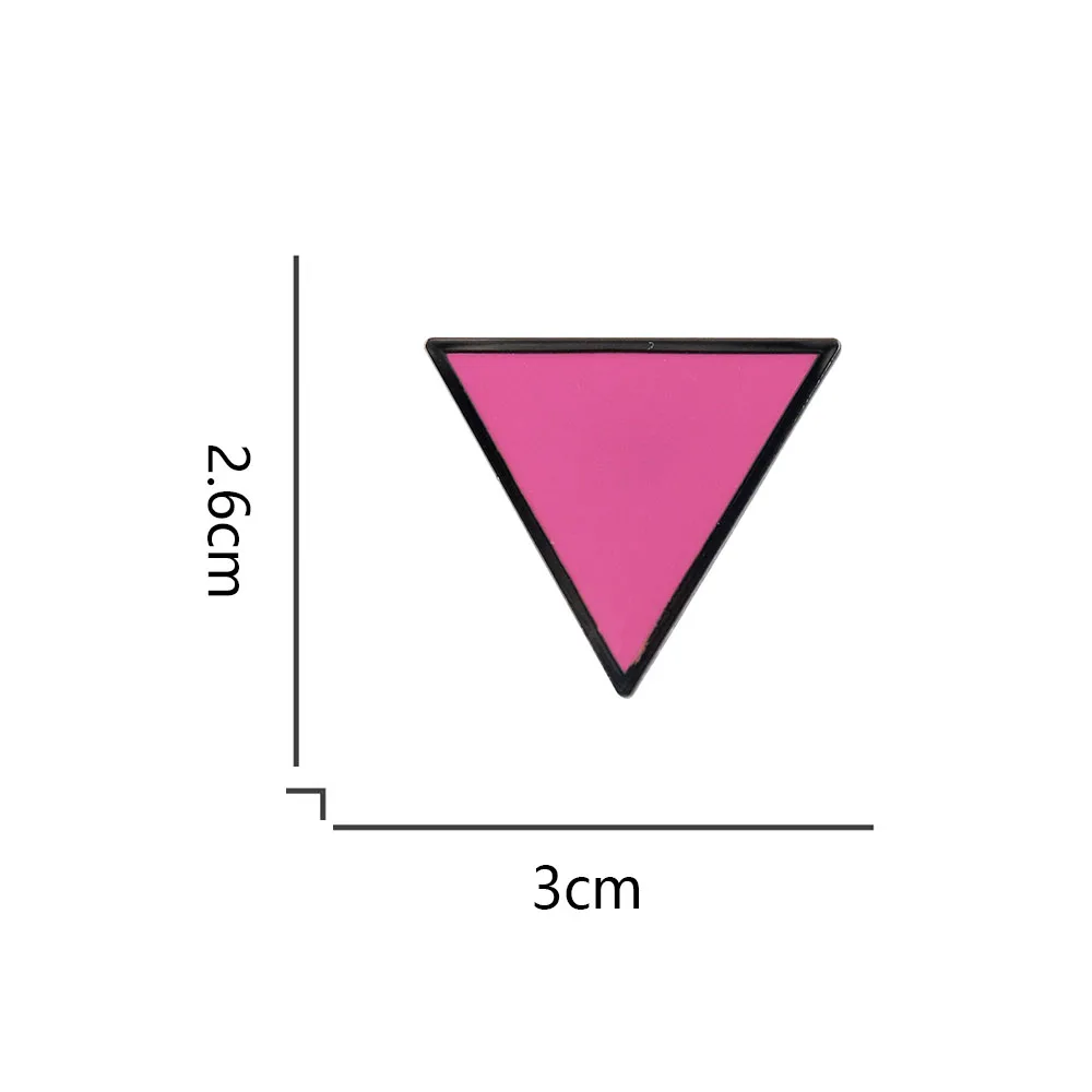Pink Triangle Enamel Pin LGBT Rights Support Pride Symbol Badge Gay And Lesbian Gift Decorative