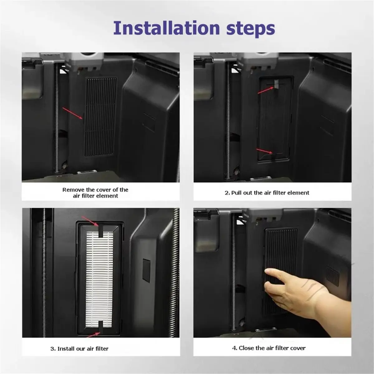 4Pcs Air Filter for P2S HEPA 13 Activated Carbon Combo Air Filter Odor Removal Dust Purification