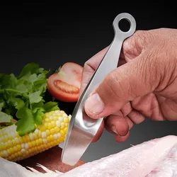 New Stainless Steel Fish Bone Tweezers Pincer Clip Puller Remover Tongs Fish Bone Plucking Clamp Kitchen Gadgets Seafood Tools