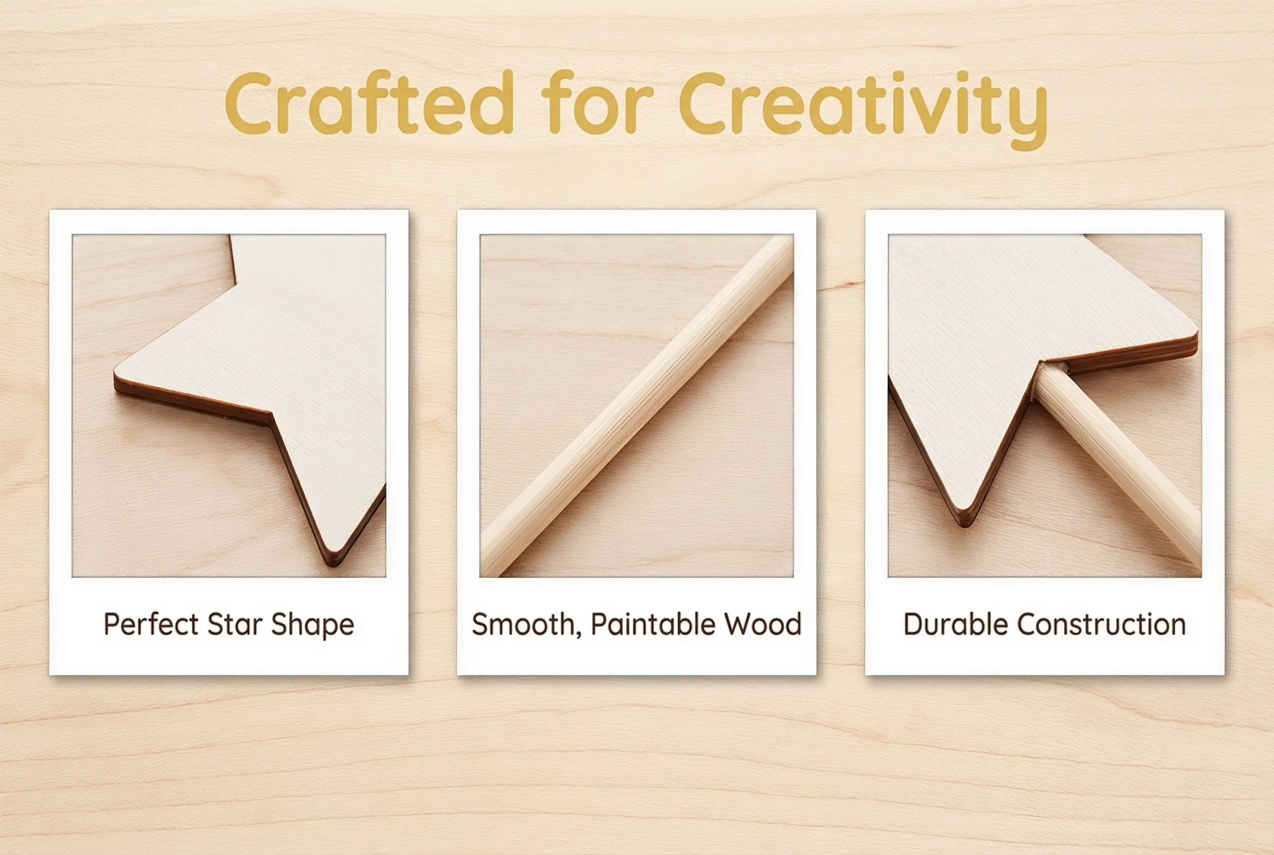10pcs DIY Wooden Star Wands Craft Kit for Kids – Fairy Princess Party Decor, Blank Unfinished Coloring Painting Set