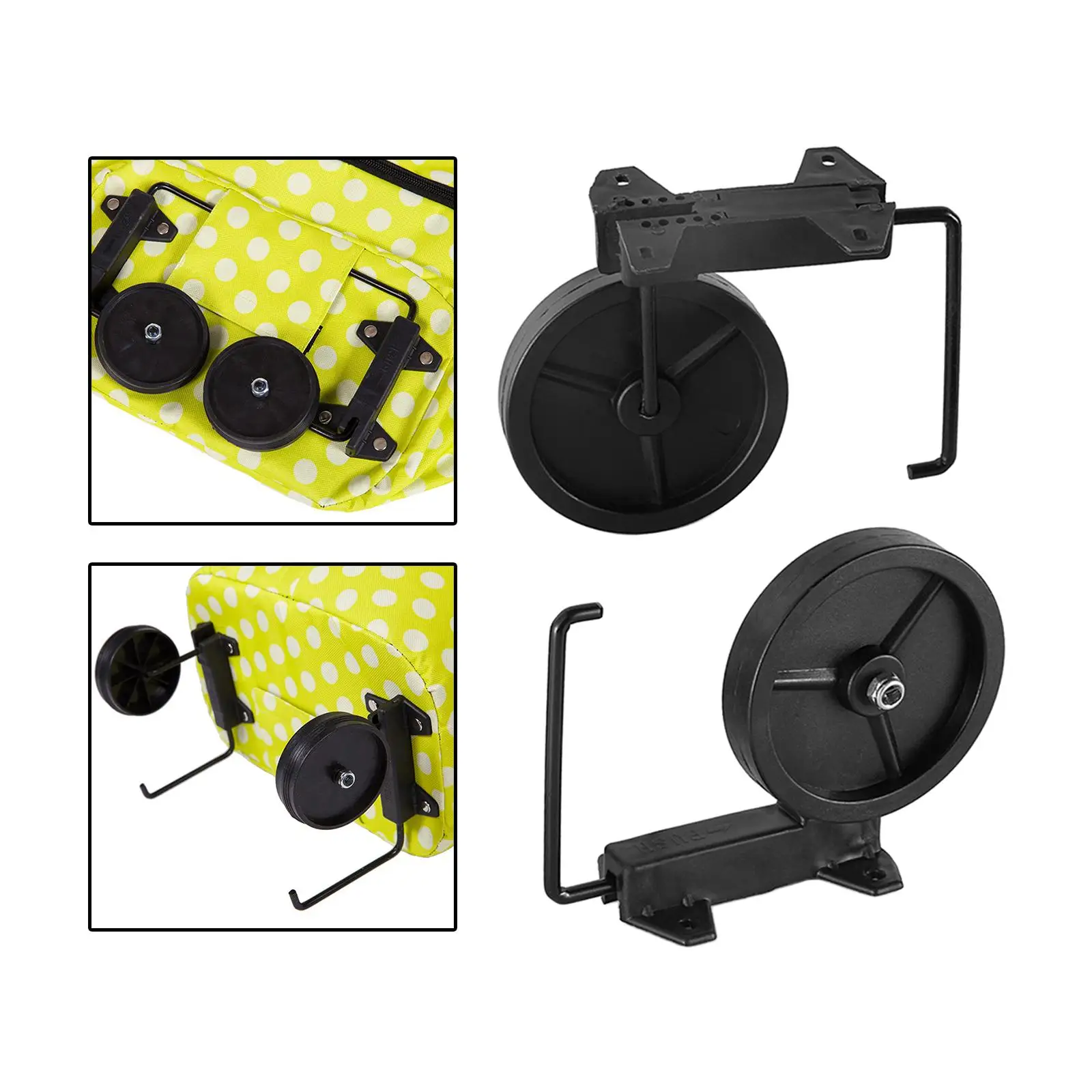 2 Pieces Luggage Suitcase Wheels Left and Right Black Luggage Wheels for Suitcase Luggage Box Shopping Carts Trolley Accessories