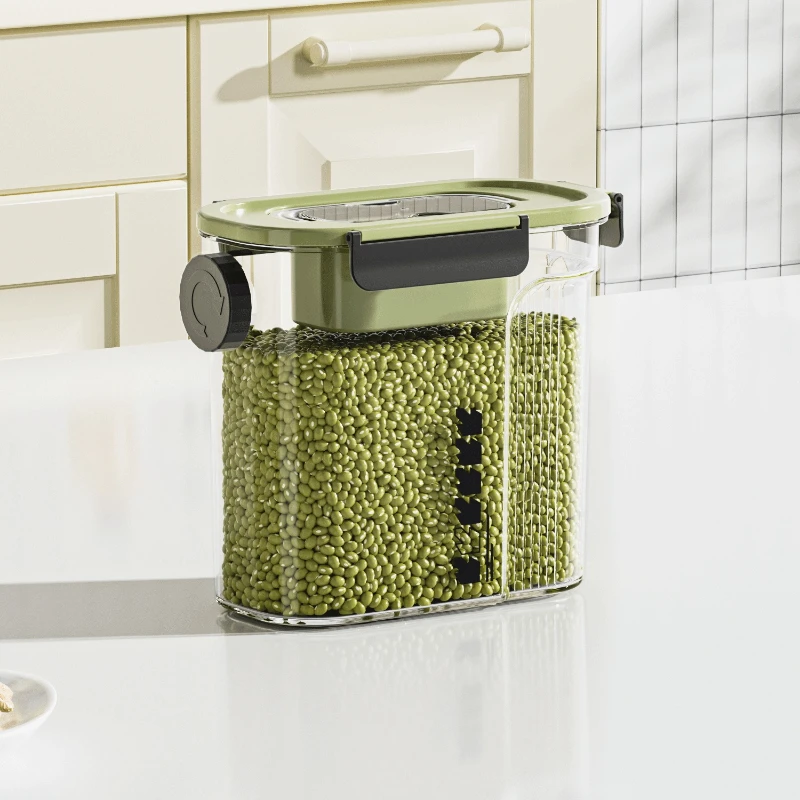 

LTT Grains Storage Box Household Kitchen Storage Tank Transparent Convenient Storage Box